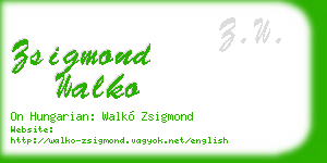 zsigmond walko business card