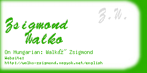 zsigmond walko business card